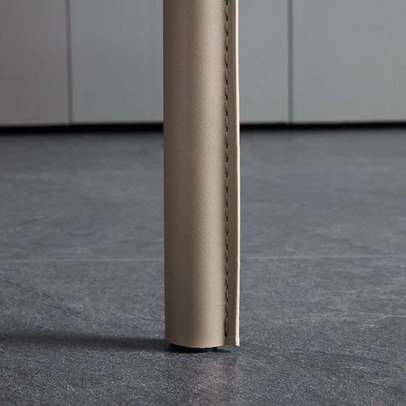 Solid Back Dining Chair Designer Style Dining Room Leather Arm Chair