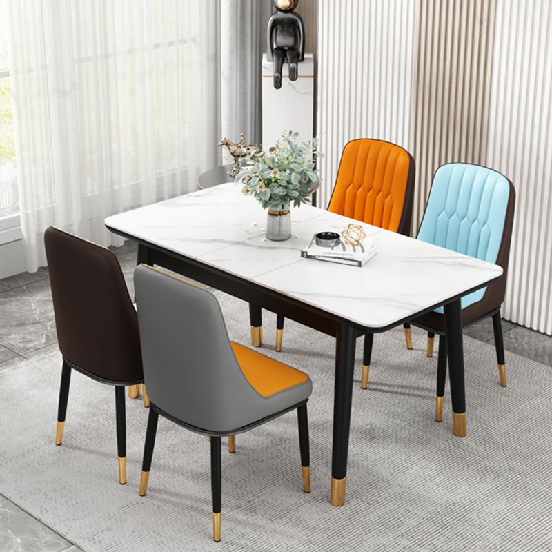 Modern Style Parsons Chair PU Leather Chairs for Dining Room Clearhalo 'Dining Chairs' 'Dining Tables & Seating' 'dining_chair' 'furn' 'furn_dining_chair' 'Furniture' 'furniture_dining_chair' 'Kitchen & Dining Furniture' 1200x1200_26b420e3-ac28-4d8f-972a-1ea472466082