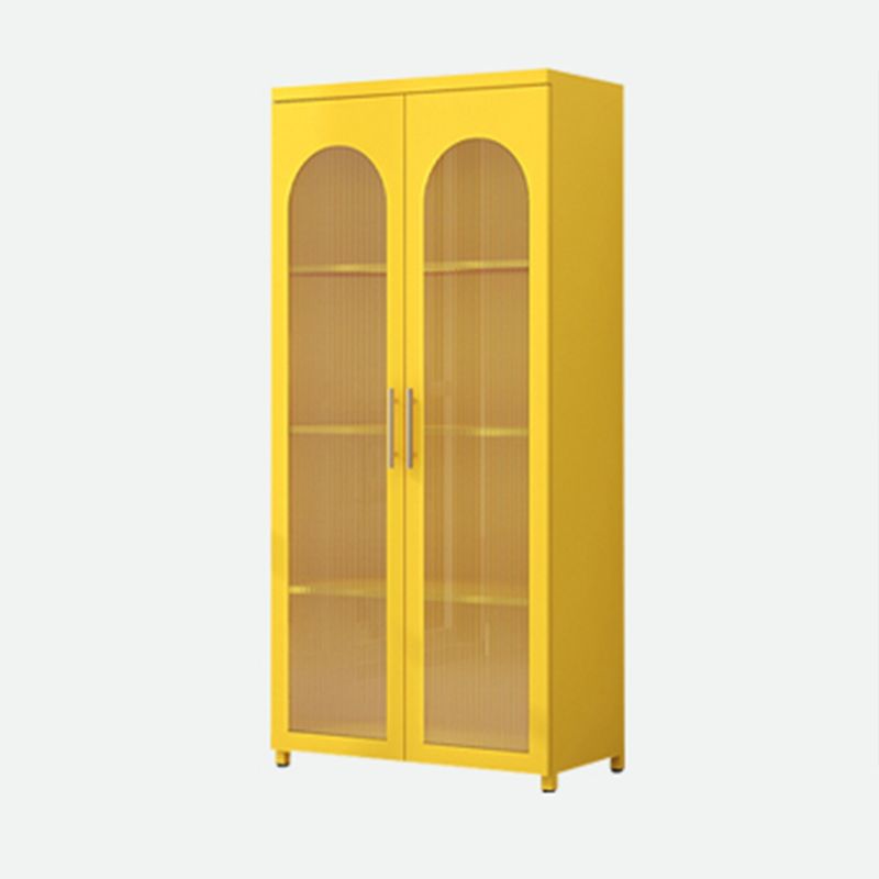 Contemporary Metal Standard Bookcase Closed Back Vertical Bookcase with Glass Door Clearhalo 'Bookcases' 'furn' 'furn_bookcases' 'Furniture' 'furniture_bookcases' 'Office Furniture' 1200x1200_26b446ff-0c9e-4994-8061-b670ac4b3b7c