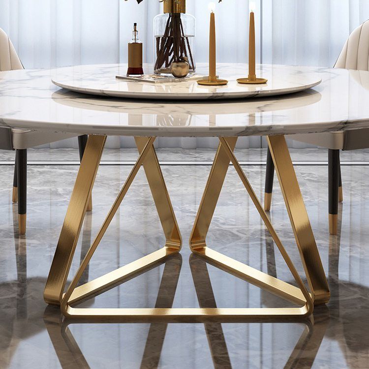 Marmeren eettafel Eigentijdse eettafel met voetstuk