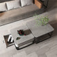 Square Slate Top Coffee Table with Drawers Frame Base 2 Nestling Cocktail Table Clearhalo 'Coffee & Accent Tables' 'Coffee Tables' 'coffee_tables' 'furn' 'furn_coffee_tables' 'Furniture' 'furniture_coffee_tables' 'Living Room Furniture' 1200x1200_26b4d984-c63b-47a7-9322-44254404dae6