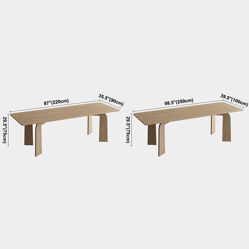 Simple Kitchen Standard Dining Table Solid Wood Khaki Dining Table with 4 Legs Base Clearhalo ' dining_table' 'Dining Tables & Seating' 'Dining Tables' 'furn' 'furn_dining_table' 'Furniture' 'furniture_dining_table' 'Kitchen & Dining Furniture' 'kitchen&dining_furn' 'kitchen' 'kitchen_dining_table' 1200x1200_26b59e88-2b71-4dad-b9f0-e5fecba1d4d7