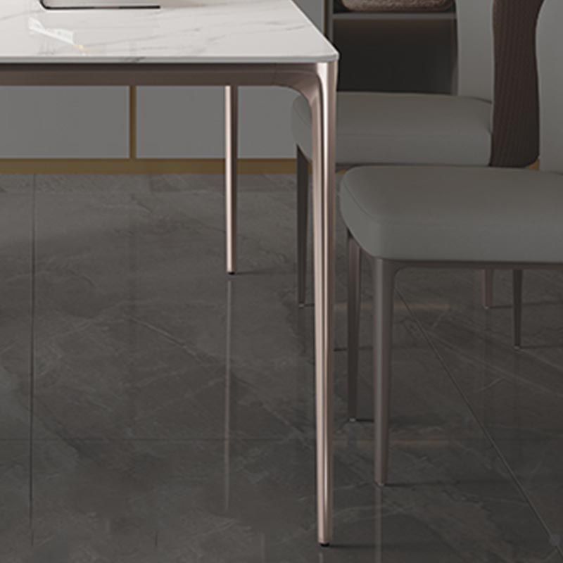 White and Purple Dining Table Modern Stone and Metal Dining Room Table Clearhalo 'Dining Tables & Seating' 'Dining Tables' 'dining_table' 'Furniture' 'furniture_dining_table' 'Kitchen & Dining Furniture' 1200x1200_26b638db-ac89-4ba6-b58c-867acefb633b