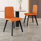 Contemporary Side Chair with Black Wood Legs Matte Finish Solid Back Dining Chair