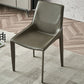 Modern Solid Back Side Chair with Faux Leather Legs Indoor Upholstered Dining Chair