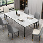 Modern Sintered Stone Top Table Rectangle Kitchen Dining Table with 4 Legs Base Clearhalo ' dining_table' 'Dining Tables & Seating' 'Dining Tables' 'furn' 'furn_dining_table' 'Furniture' 'furniture_dining_table' 'Kitchen & Dining Furniture' 'kitchen&dining_furn' 'kitchen' 'kitchen_dining_table' 1200x1200_26b986bf-774f-4fb7-af89-05d3be15161b