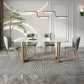 Rectangle Dining Set 1/5/7 Pcs Sintered Stone Top Table with Upholstered Chairs