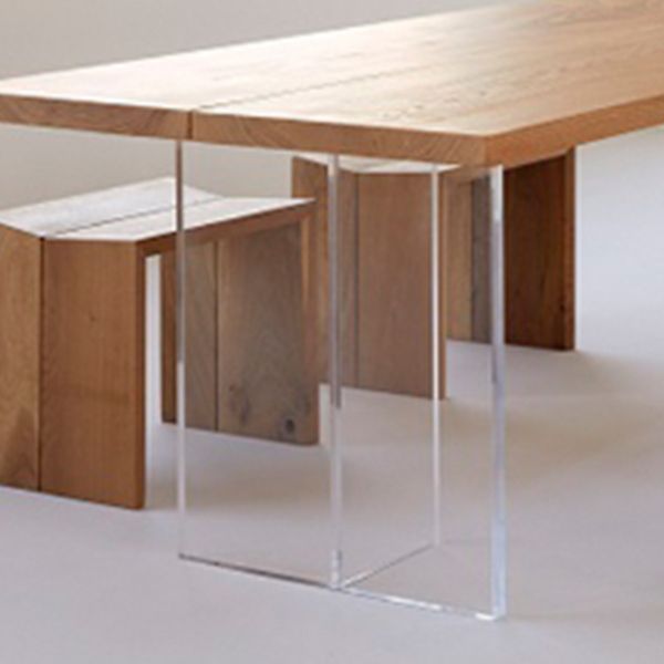 Juego de comedor moderno de 1/2/5 piezas, juego de mesa de comedor rectangular de madera maciza en color Natural
