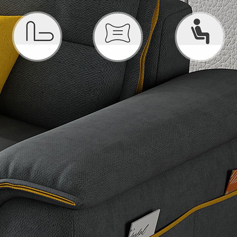 Contemporary Reversible Chaise Sofa with Removable Cushions Slipcovered Sofa Clearhalo 'furn' 'furn_sectionals' 'Furniture' 'furniture_sectionals' 'kitchen' 'kitchen_sectionals' 'Living Room Furniture' 'Sectionals' 1200x1200_26bed598-8e5a-48f6-b303-682ad08030fc