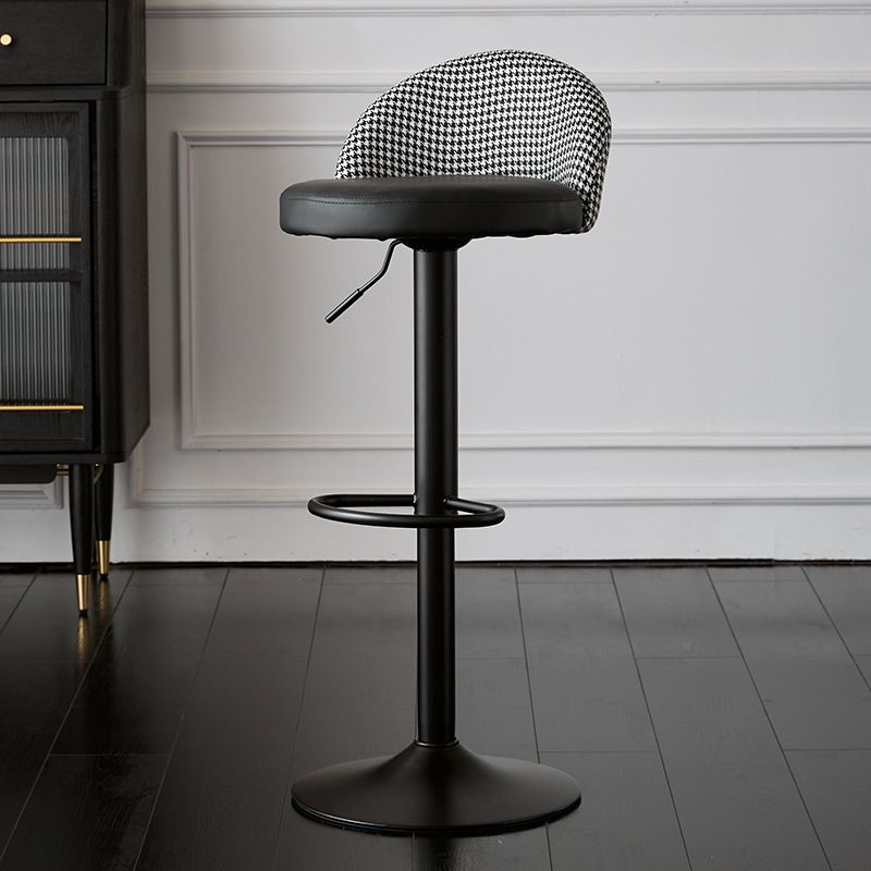 低腰ダイニングスツール調整可能な高さのバースツールクッション付き