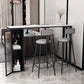 1/5 Pieces Modern Rectangle Sintered Stone Counter Table with High Stools