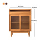 36.22"Tall 1- Drawer Wooden Cabinet , Glass Paned Rectangle Accent Cabinet