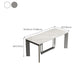 Rectangle Folding Dining Table Wood and Stone Dining Table for Dining Room