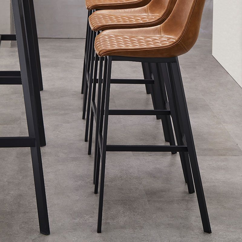 Scandinavian Restaurant Footrest Stool Matte Finish Leather Barstool Clearhalo 'Bar Furniture' 'Bar Stools' 'bar_stools' 'furn' 'furn_bar_stools' 'Furniture' 'furniture_bar_stools' 'Kitchen & Dining Furniture' 1200x1200_26c63b92-43e3-4fdd-b3d8-661ae0f74397
