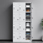 Metal Modern Hinged Door Cabinet Grey Storage Cabinet for Home Clearhalo 'Armoires & Wardrobes' 'armoires_wardrobes' 'Bedroom Furniture' 'furn' 'furn_armoires_wardrobes' 'Furniture' 1200x1200_26c641cf-2b11-4c77-8059-50256105d644