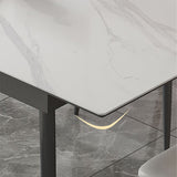 Table de cuisine en pierre fritrée moderne maison extensible table à manger