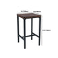 Industrial 1/3/4/5 Pieces Bar Table Set Square Pine Wood Counter Table with Stools