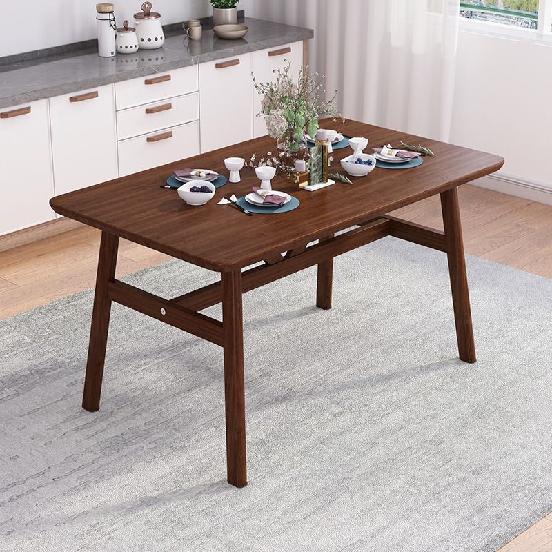 Trestle Base Dining Table Rectangle Table for Kitchen Dining Room Clearhalo 'Dining Tables & Seating' 'Dining Tables' 'dining_table' 'furn' 'furn_dining_table' 'Furniture' 'Kitchen & Dining Furniture' 1200x1200_26c7f323-a5a9-4d64-9f07-b10ef1199a02