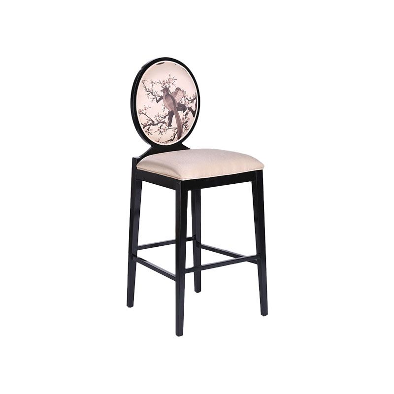 Industrielle Massivholz Barhocker Wohnzimmer Theke Stuhl mit Fußstütze