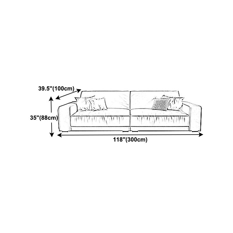 Cushions Faux Leather Square Arm Sofa with Waterproof and Wear-resisting Clearhalo 'furn' 'furn_sectionals' 'Furniture' 'furniture_sectionals' 'kitchen' 'kitchen_sectionals' 'Living Room Furniture' 'Sectionals' 1200x1200_26ca3543-763c-495f-a55c-3d070a59766c