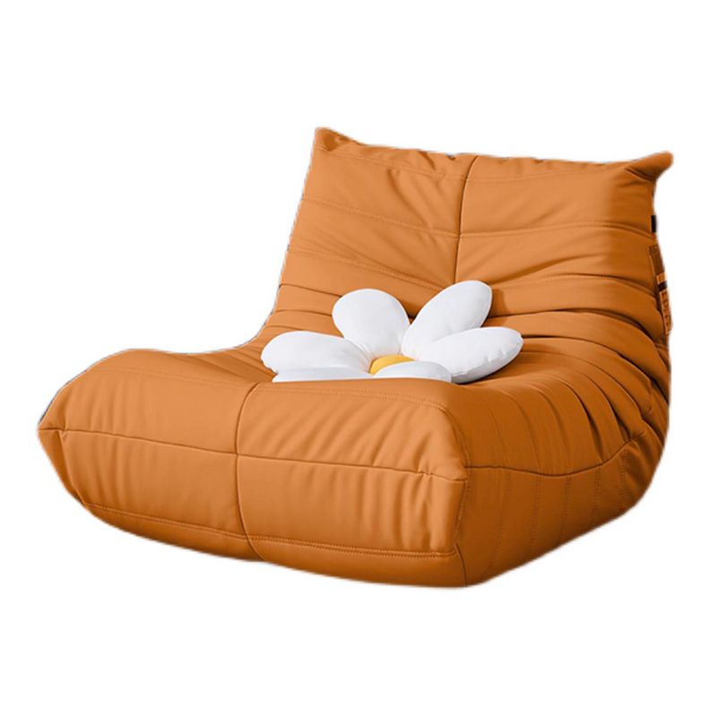 Upholstered Armless Chair Scandinavian Biscuit Back Accent Chair