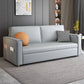 Scandinavian Sofa Bed Faux Leather Sleeper Sofa with Storage Clearhalo 'furn' 'furn_futons' 'Furniture' 'Futons & Daybeds' 'Futons' 'Living Room Furniture' 1200x1200_26cb28bb-19bb-498e-acd6-488f2036633f