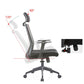 Modern Fixed Arms Chair with Wheels Mid-back Task Chair Mesh Desk Chair Clearhalo 'furn' 'furn_office_chair' 'Furniture' 'Office Chairs' 'Office Furniture' 'office_chair' 1200x1200_26cc267f-c2e4-4b9c-9140-80c33a61aca0