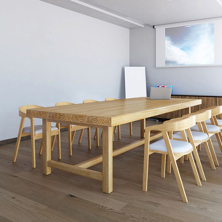 Escritorio de oficina moderno de 30 "H Moderno de escritorio de madera maciza de pino sólido