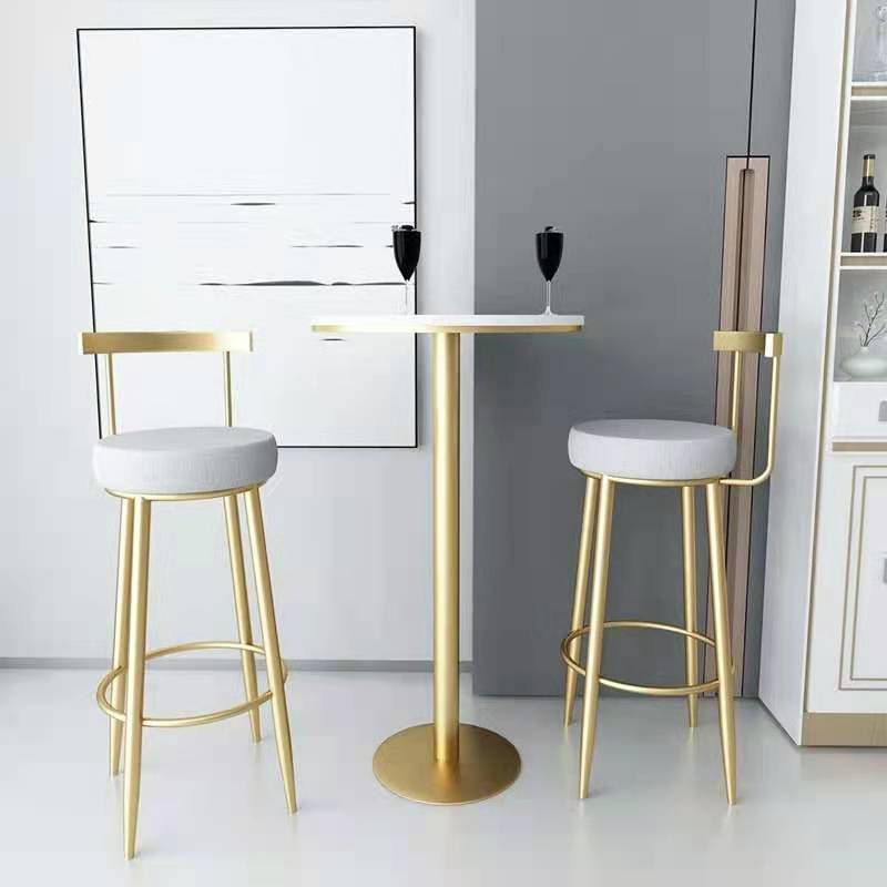 Modern Armless Backrest Counter Stool Iron Bedroom Bar Stool with Cushion Clearhalo 'Bar Furniture' 'Bar Stools' 'bar_stools' 'furn' 'furn_bar_stools' 'furniture_bar_stools' 'Kitchen & Dining Furniture' 'kitchen&dining_furn' 'kitchen' 'kitchen_furn' Furniture' 1200x1200_26cd25ec-2f37-41c4-968d-30c2830301cd
