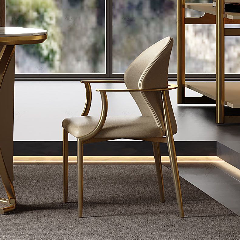 Polsterer Armstuhl Glamstil Metall Esszimmer für Esszimmer