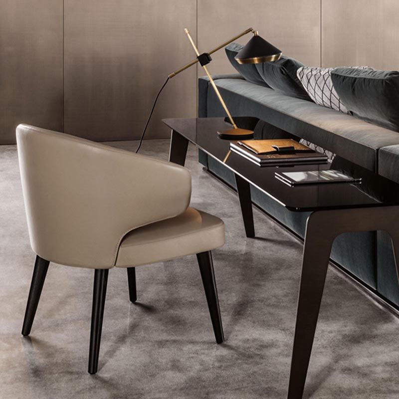 Contemporary Steel Dining Arm Chair Wingback Side Furniture Single in Matte Finish Clearhalo 'Dining Chairs' 'Dining Tables & Seating' 'dining_chair' 'furn' 'furn_dining_chair' 'Furniture' 'Kitchen & Dining Furniture' 1200x1200_26cd7dd6-231b-4761-b6ed-ab30b1df52ed