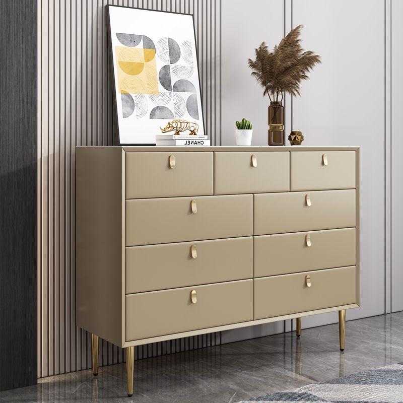 Modern Stone Wood Sideboard 9-Drawer Dining Room Buffet Server,47"L x 15.7"W x 36.6"H Clearhalo 'buffet_sideboard' 'Buffets & Sideboards' 'furn' 'furn_buffet_sideboard' 'Furniture' 'Kitchen & Dining Furniture' 1200x1200_26cd9427-223e-4740-8269-0da1ecf6f377