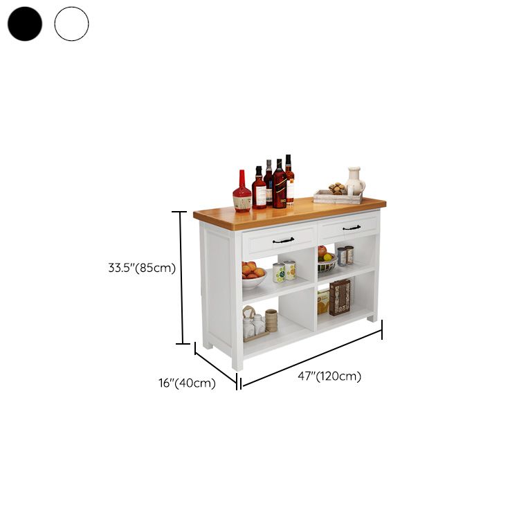 Dining Room Kitchen Island Table Modern Prep Table with Open Storage Clearhalo 'furn' 'furn_kitchen_islands_carts' 'Furniture' 'Kitchen & Dining Furniture' 'Kitchen Islands & Carts' 'kitchen_islands_carts' 1200x1200_26cf24aa-09b4-4139-88db-15f37ddf3d97