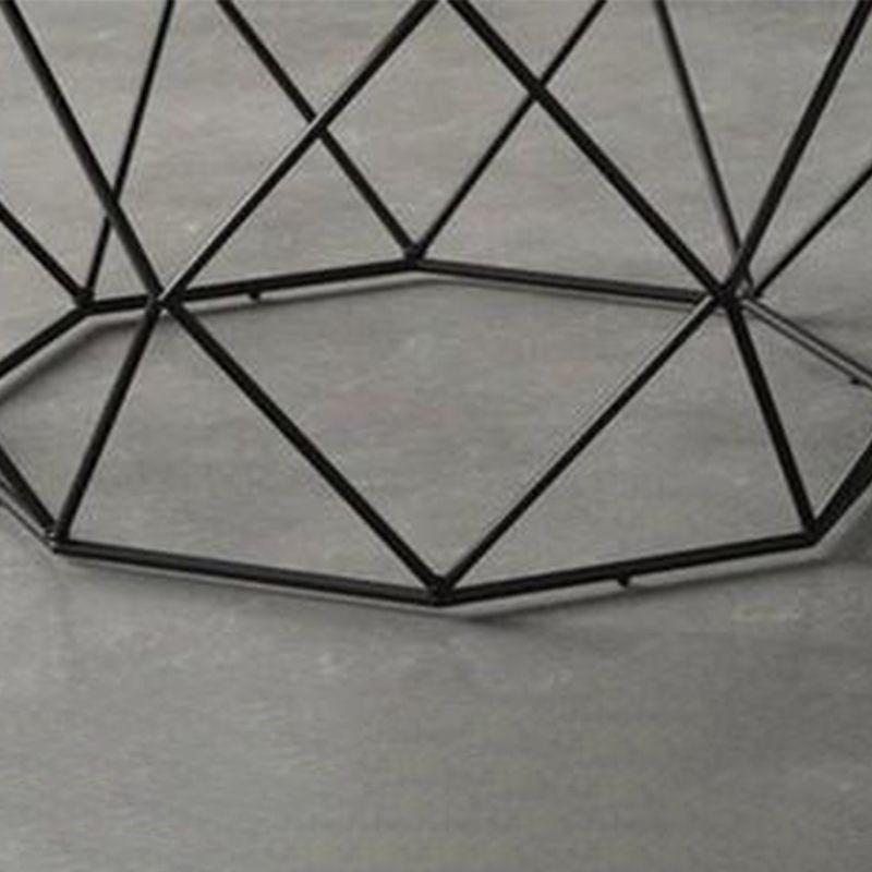 Tavolino rotondo in legno in legno con telaio metallico caffè in brone