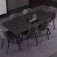 Contemporary Rectangle Dining Table Sintered Stone Dining Table with Black Trestle Base Clearhalo ' dining_table' 'Dining Tables & Seating' 'Dining Tables' 'furn' 'furn_dining_table' 'Furniture' 'furniture_dining_table' 'Kitchen & Dining Furniture' 'kitchen&dining_furn' 'kitchen' 'kitchen_dining_table' 1200x1200_26d06e4f-ad14-4142-8856-1028de4afb37