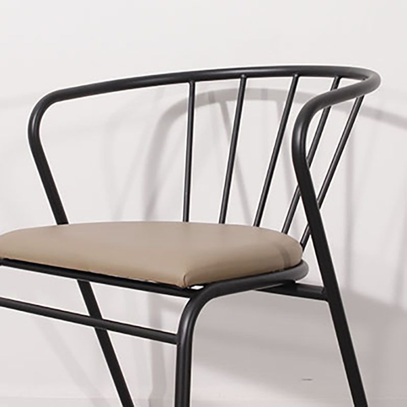 Contemporary Chairs Dining Arm Windsor Back Side Chairs with Metal Legs for Kitchen Clearhalo 'Dining Chairs' 'Dining Tables & Seating' 'dining_chair' 'furn' 'furn_dining_chair' 'Furniture' 'Kitchen & Dining Furniture' 1200x1200_26d0bfdc-55df-494b-9721-f8baec241b71