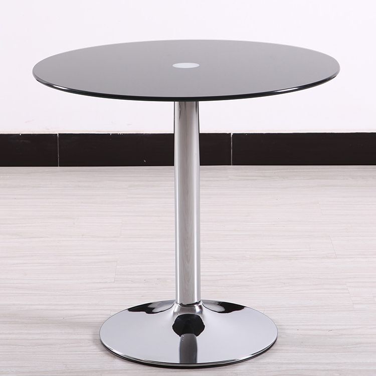 Modern Round Dining Room Table Tempered Glass Table with Tulip Base for Dining Room Clearhalo ' dining_table' 'Dining Tables & Seating' 'Dining Tables' 'furn' 'furn_dining_table' 'Furniture' 'furniture_dining_table' 'Kitchen & Dining Furniture' 'kitchen&dining_furn' 'kitchen' 'kitchen_dining_table' 1200x1200_26d16083-4482-4b63-8074-c8be2aab5ae2
