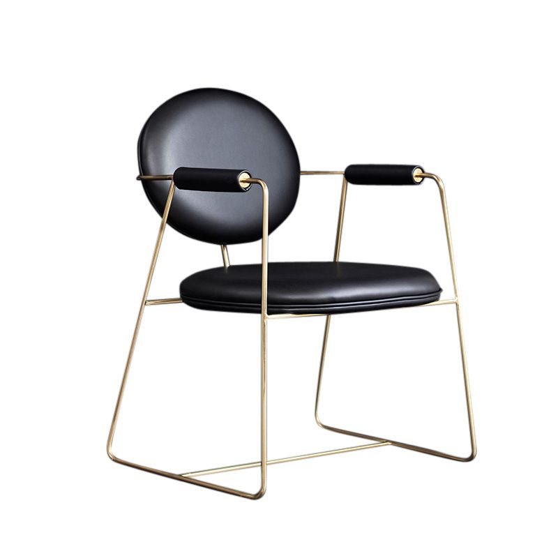 Sillas de comedor de Velvet Glam Velvet Silla de comedor de brazo de metal para uso en el hogar