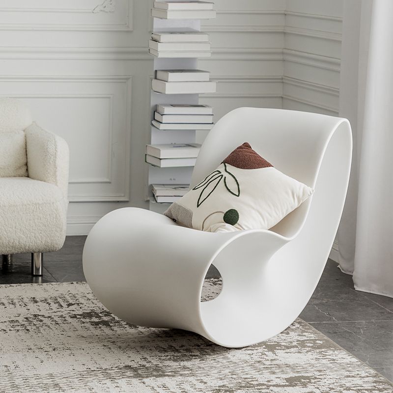 Silla de asiento de plástico moderna silla de plástico Rocking Accent Accent para sala de estar