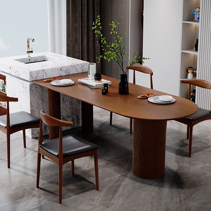 Mesa de comedor de madera maciza, mesa de comedor contemporánea para cocina casera