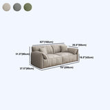 Sofa de terciopelo 37.40 "D x 31.49" H Sofá de brazo superior de almohada para sala de estar