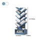Scaffale in legno ingegnerizzato Bookcase Corner Modern Vertical Book Shelf 13.4 "L x 7.9" W