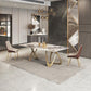 Set di dinette glam beige per casa 1/4/5/7 pezzi set da pranzo in pietra