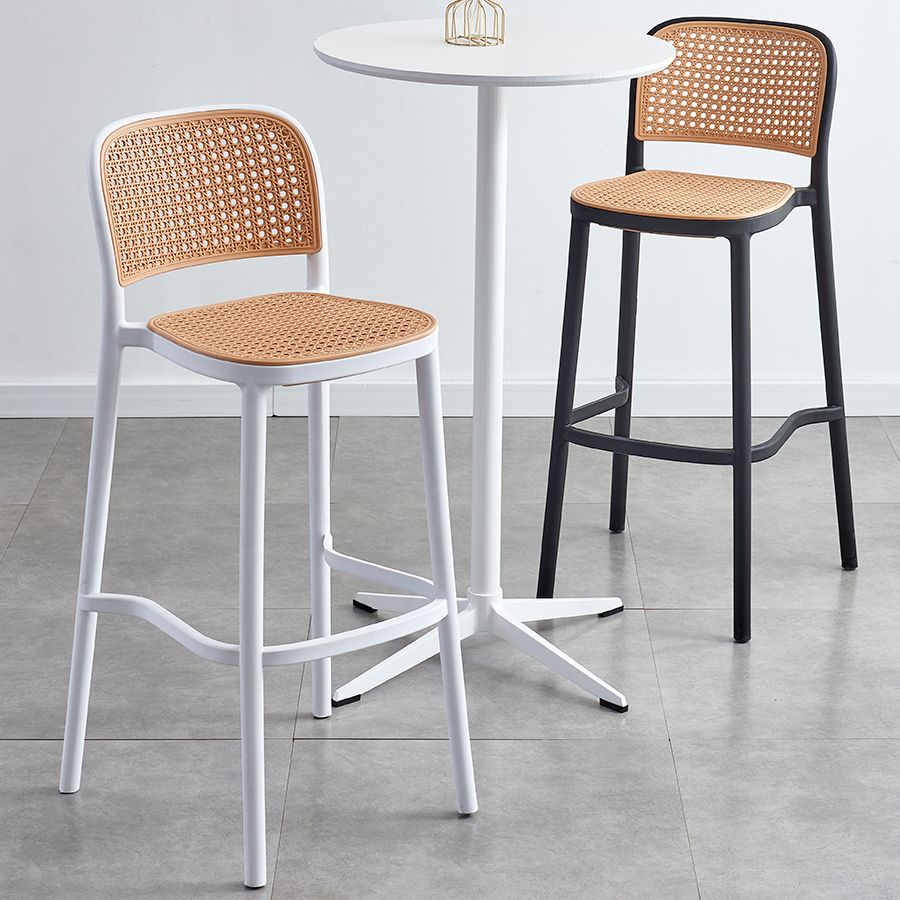 Modern Style Square Bar-stool Plastic Counter Bar Stool for Home Clearhalo 'Bar Furniture' 'Bar Stools' 'bar_stools' 'furn' 'furn_bar_stools' 'Furniture' 'furniture_bar_stools' 'Kitchen & Dining Furniture' 1200x1200_26d5b851-40a1-4d00-8ba7-fe3c78e50993
