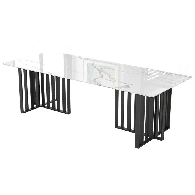 Rectangle Meeting Table Industrial Style Office Desk with Seld Base Clearhalo 'furn' 'furn_office_desk' 'Furniture' 'furniture_office_desk' 'Office Desks' 'Office Furniture' 'office_desk' 1200x1200_26d7057e-90c0-4fa6-a6c4-992b03f1a3ac