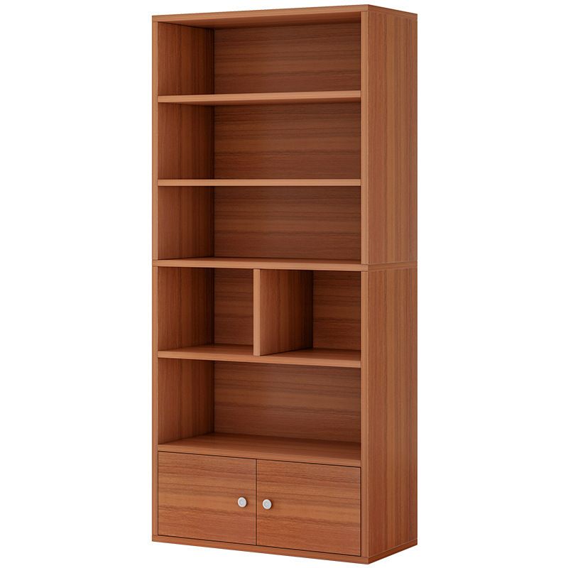 Bibliothèque de style moderne bois fermé étagère arrière avec porte pour le bureau