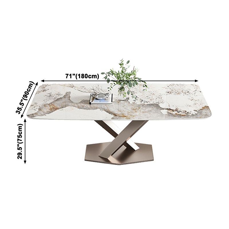 Rectangle Sintered Stone Dining Table Modern Metal Pedestal Base Table for Restaurant Clearhalo ' dining_table' 'Dining Tables & Seating' 'Dining Tables' 'furn' 'furn_dining_table' 'Furniture' 'furniture_dining_table' 'Kitchen & Dining Furniture' 'kitchen&dining_furn' 'kitchen' 'kitchen_dining_table' 1200x1200_26d8a32e-080c-4ebf-a53d-2508e5486b9c