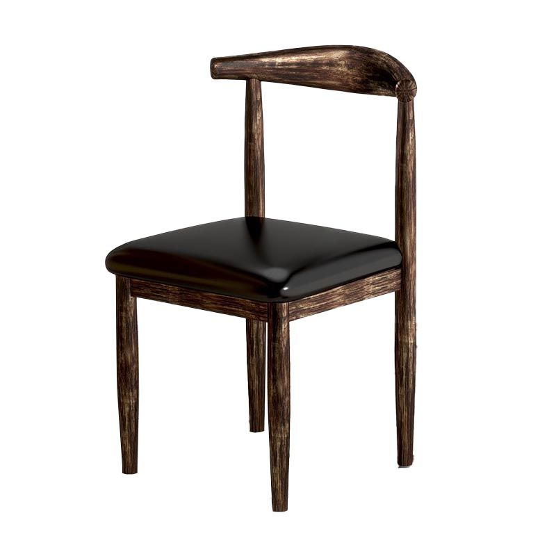 Silla de comedor de lino contemporánea muebles laterales de comedor abiertos en acabado mate para interiores