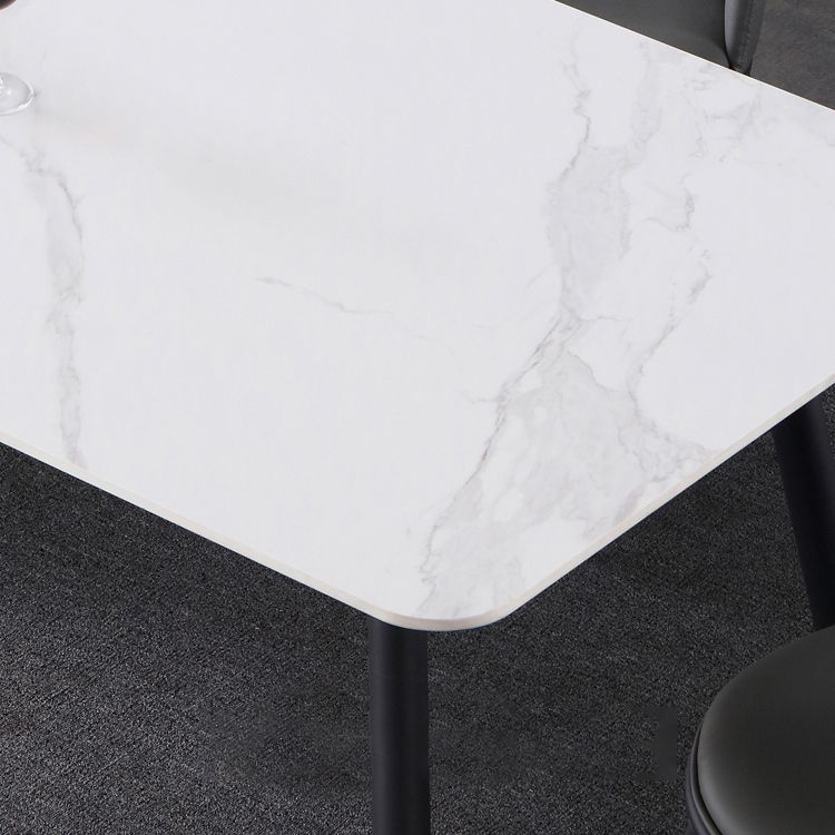 Industrial Sintered Stone Dining Table 4 Legs Base Rectangle Table for Home Clearhalo ' dining_table' 'Dining Tables & Seating' 'Dining Tables' 'furn' 'furn_dining_table' 'Furniture' 'furniture_dining_table' 'Kitchen & Dining Furniture' 'kitchen&dining_furn' 'kitchen' 'kitchen_dining_table' 1200x1200_26d8fe4e-6d38-47b7-b476-b0e10fef14e4
