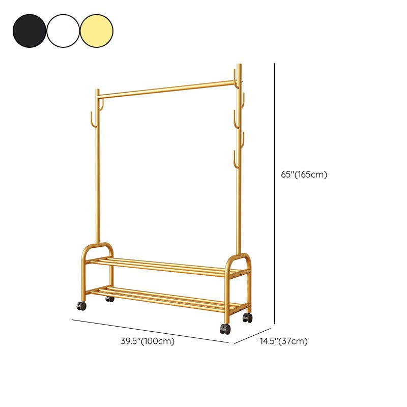 Modern Coat Rack Hanging Rail Storage Shelving and Hooks Coat Hanger Clearhalo 'Entry & Mudroom Furniture' 'furn' 'furn_hall_tree_coat_racks' 'Furniture' 'Hall Trees & Coat Racks' 'hall_tree_coat_racks' 1200x1200_26d94bcd-2933-4312-876a-08990b3153f8
